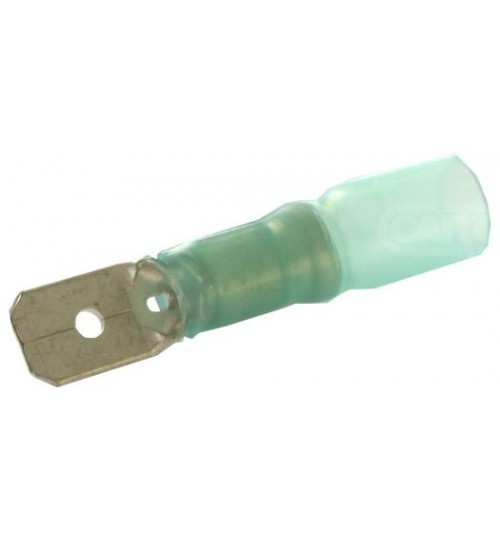 Insulated Blue Heatshrink Male Spade Terminal 191700